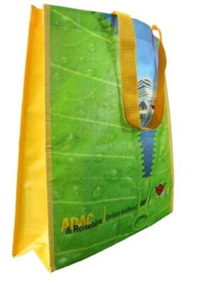 grünes AIDA Design des ADAC für die woven Tasche mit eingenähten kurzen Seiten grünes AIDA Design des ADAC für die woven Tasche mit eingenähten kurzen Seiten