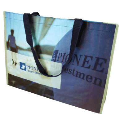 Vogelperspektive: Die PP Woven Einkaufstasche von Pioneer Investments im Detail
