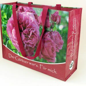 Einzigartiges Design: Rote PP Woven Taschen von 'Ihre Gärtnerei' – perfekt für Blumenliebhaber.