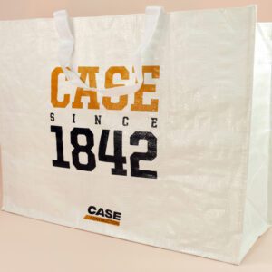 CASE seit 1842: Klassische Weiße PP Woven Einkaufstasche mit zeitloser Eleganz!