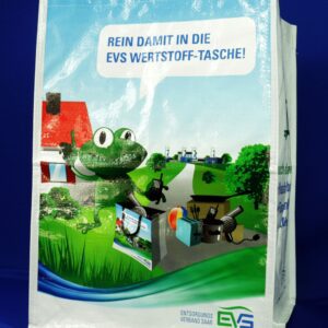 Nachhaltiger Einkauf: Vorderansicht der EVS Werstoff-Tasche.